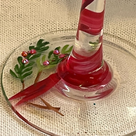 Water Maiden Hand Painted Wine Glass. - Picture 4 of 6